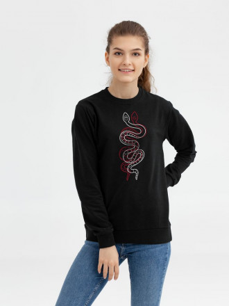 Толстовка «Змий», черная