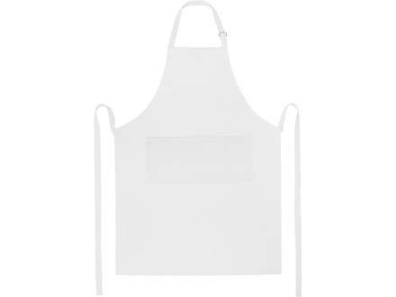 Фартук Andrea плотностью 240 г/м² с регулируемой завязкой на шее - Белый