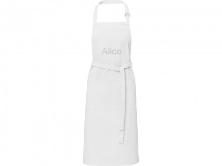 Фартук Andrea плотностью 240 г/м² с регулируемой завязкой на шее - Белый