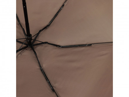 Зонт складной женский TORBER, механика, 5 сложений, коричневый, каркас алюминий, эпонж, пластиковая ручка, диаметр 91 см