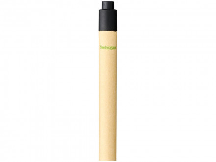 Шариковая ручка Berk из переработанного картона и кукурузного пластика, натуральный/черный