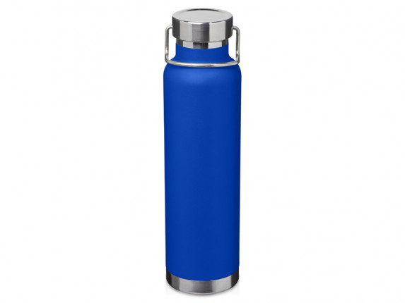 Бутылка для воды с вакуумной изоляцией Thor объемом 650 мл из переработанной нержавеющей стали, сертифицированной по стандарту RCS - Ярко-синий