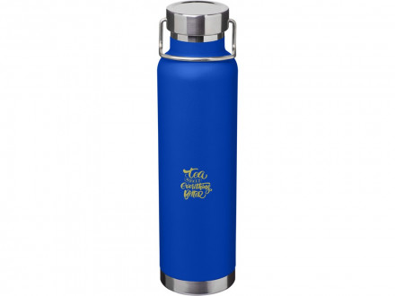 Бутылка для воды с вакуумной изоляцией Thor объемом 650 мл из переработанной нержавеющей стали, сертифицированной по стандарту RCS - Ярко-синий