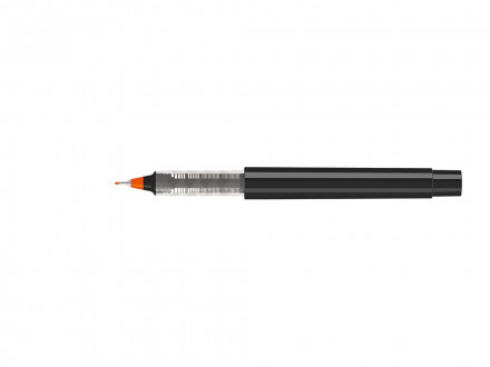 Капиллярная ручка в корпусе из переработанного материала rPET RECYCLED PET PEN PRO FL, черный с оранжевым