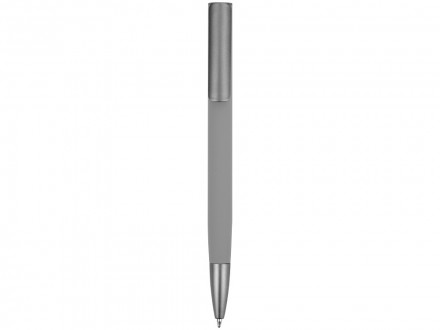 Ручка металлическая шариковая Insomnia софт-тач с зеркальным слоем, серая с серым