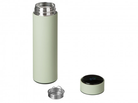 Вакуумный термос Module X с индикатором температуры, 500 мл, тубус, оливковый