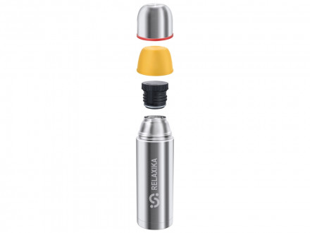 Термос Relaxika 102, 2 чашки, 1000 мл, стальной