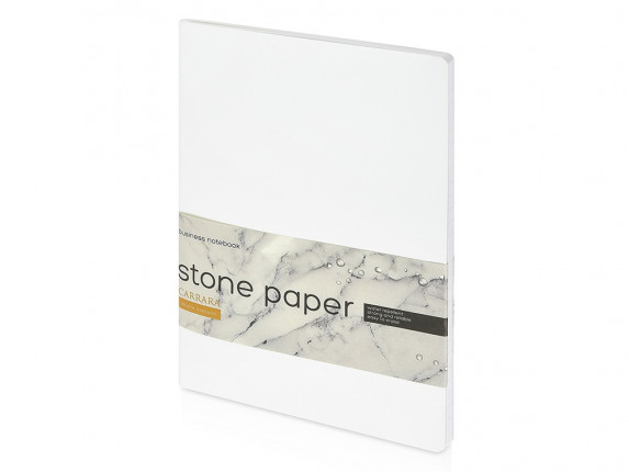 Тетрадь с каменной бумагой А5 Carrara 40 л., линейка, белый