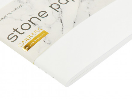 Тетрадь с каменной бумагой А5 Carrara 40 л., линейка, белый