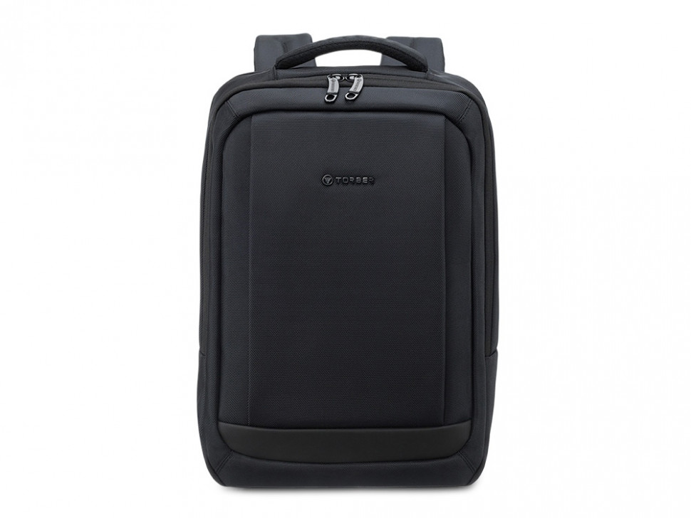 Рюкзак TORBER ВОЯЖ c отделением для ноутбука 17'', черный, полиэстер 900D, 31х17х44 см, 18 л