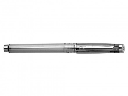 Ручка перьевая Pierre Cardin I-SHARE. Цвет - серый прозрачный.Упаковка Е-2.