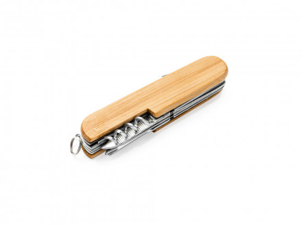 Мультифункциональный нож BINTAL из нержавеющей стали и бамбуковым корпусом