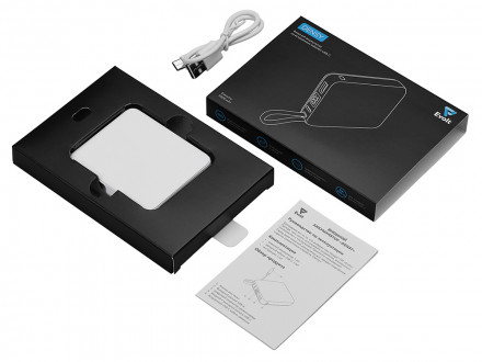 Внешний аккумулятор со встроенным кабелем USB-C Дэнси, 5000 мАч, белый