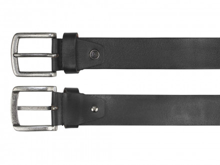 Ремень KLONDIKE Creek, односторонний, натуральная воловья кожа, цвет чёрный, 130 х 4 см