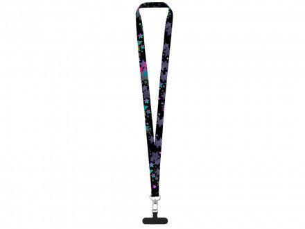 Ланъярд 2,5 см под сублимацию с трендовым карабином и узким держателем для телефона из ПЭ
