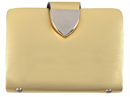 Визитница на 26 визиток, золотистая