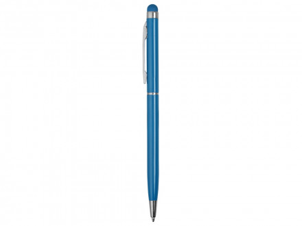 Ручка-стилус металлическая шариковая Jucy, голубой