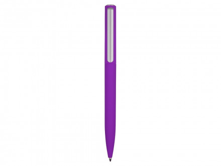 Ручка шариковая пластиковая Bon с покрытием soft touch, фиолетовый