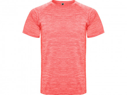 Спортивная футболка Austin детская, меланжевый неоновый коралловый