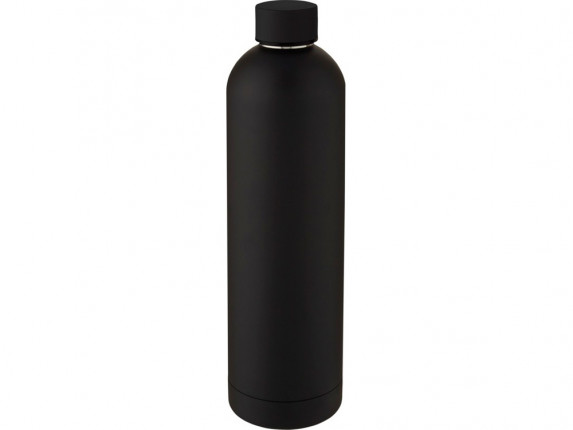 Spring Медная спортивная бутылка объемом 1 л с вакуумной изоляцией , черный