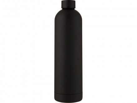 Spring Медная спортивная бутылка объемом 1 л с вакуумной изоляцией , черный