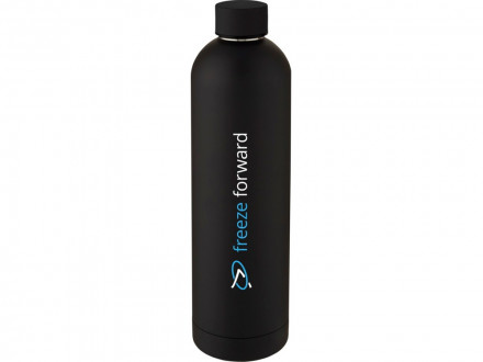 Spring Медная спортивная бутылка объемом 1 л с вакуумной изоляцией , черный