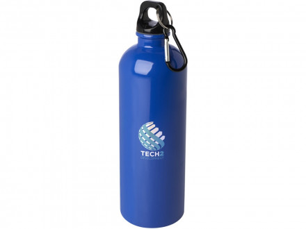 Одностенная бутылка для воды с карабином Oregon, изготовленная из нержавеющей стали, сертифицированной по стандарту RCS, объемом 750 мл - Ярко-синий