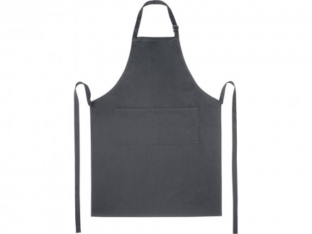 Фартук Andrea плотностью 240 г/м² с регулируемой завязкой на шее - Темно-серый