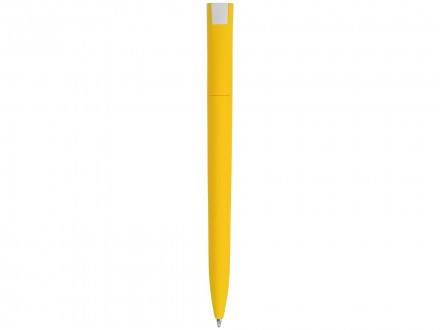 Ручка пластиковая soft-touch шариковая Zorro, желтый/белый