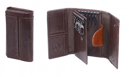 Ключница-Кошелек мужская Beverly Hills Polo Club, коричневый