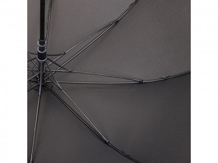 Зонт трость мужской TORBER, полуавтомат, черный, каркас файбергласс, эпонж, пластиковая ручка, диаметр 120 см