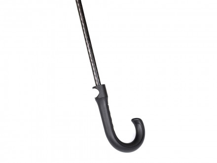 Зонт трость мужской TORBER, полуавтомат, черный, каркас файбергласс, эпонж, пластиковая ручка, диаметр 120 см