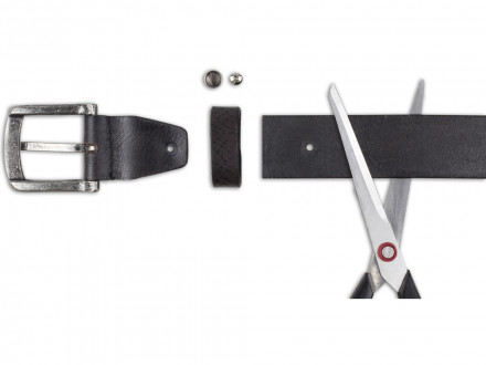 Ремень KLONDIKE Creek, односторонний, натуральная воловья кожа, цвет серый, 120 х 4 см