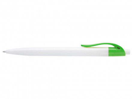 Ручка шариковая Какаду, белый/зеленое яблоко (Р)