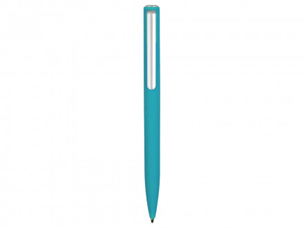 Ручка шариковая пластиковая Bon с покрытием soft touch, бирюзовый