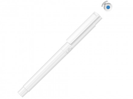 Капиллярная ручка в корпусе из переработанного материала rPET RECYCLED PET PEN PRO FL, белый с голубым