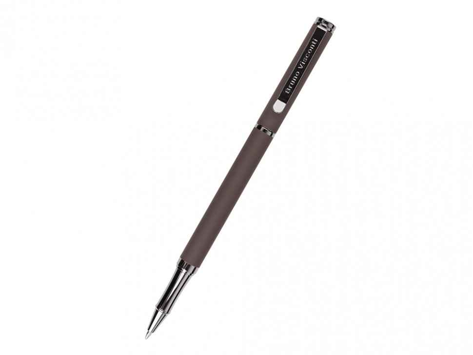 Ручка металлическая шариковая Venezia Pragmatico софт-тач, коричневый