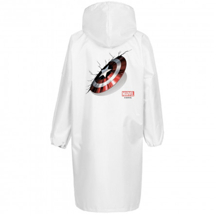 Дождевик «Щит Капитана Америки», белый