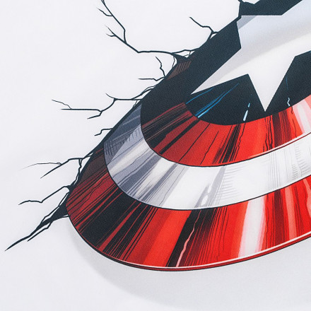 Дождевик «Щит Капитана Америки», белый