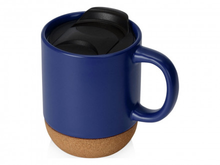 Подарочный набор c пледом, кружкой и вареньем, синий