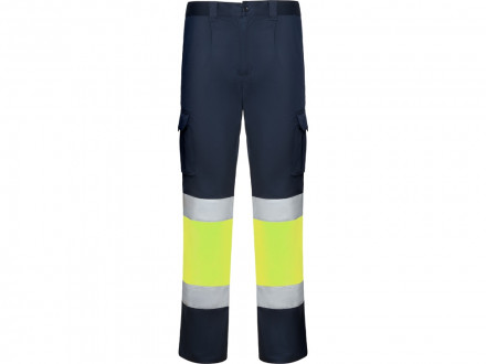 Брюки Daily stretch HV, нэйви/неоновый желтый