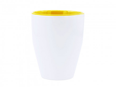 Керамическая кружка AKEBIA, 350 мл, белый/желтый