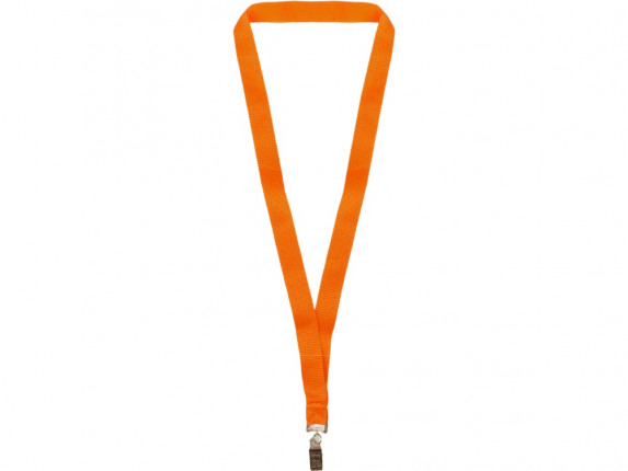 Ланъярд из RPET с клипом, оранжевый