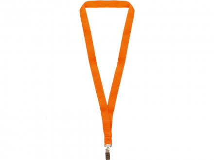 Ланъярд из RPET с клипом, оранжевый