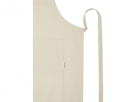 Nia фартук из переработанного хлопка плотностью 200 г/м² - сплошной черный