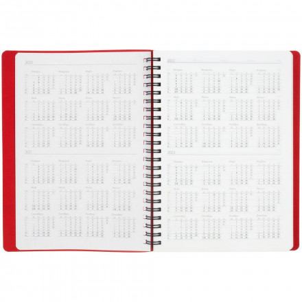 Ежедневник Twill, недатированный, красный