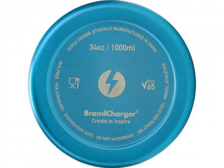 Бутылка для воды Athletica, 1000 мл, нержавеющая сталь, синий