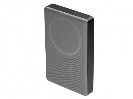 Магнитный беспроводной внешний аккумулятор, QC/PD Сёрф, 10000 мАч, серый
