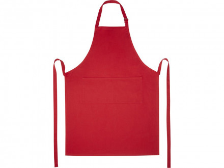 Фартук Andrea плотностью 240 г/м² с регулируемой завязкой на шее - Красный