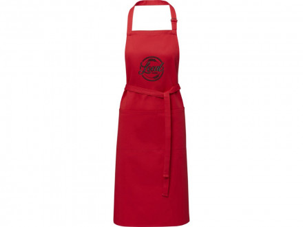 Фартук Andrea плотностью 240 г/м² с регулируемой завязкой на шее - Красный